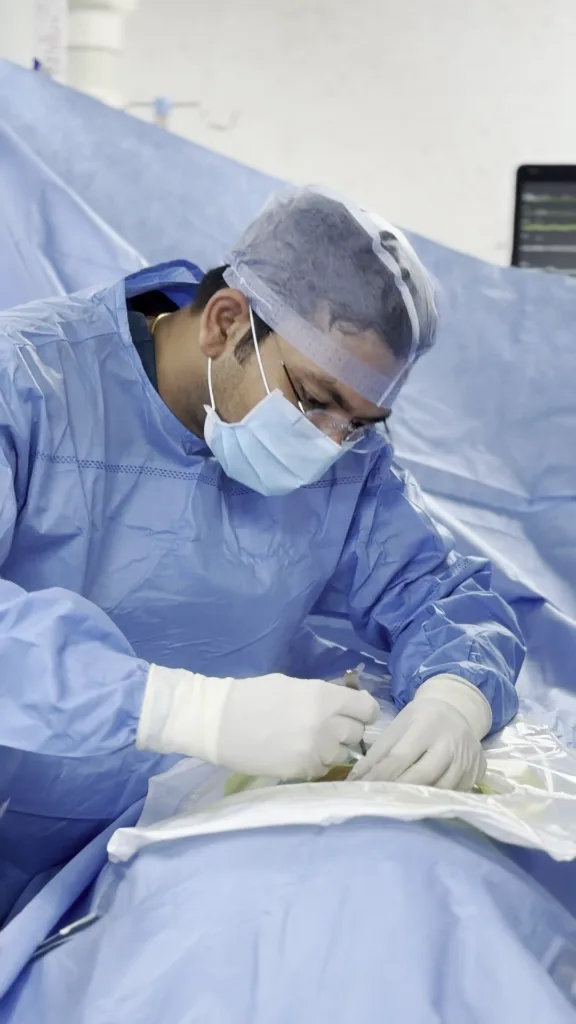 Dr. Achal Gupta performing Endoscopic Spine Surgery with 4K UHD visualization