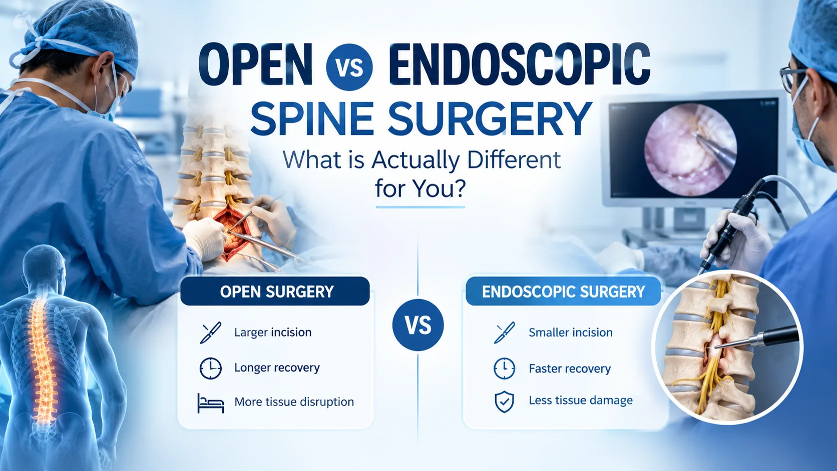 Open vs endoscopic spine surgery: what is actually different for you